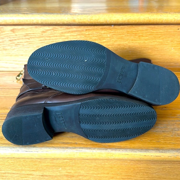 J. Crew Size 8 Moto Boots Brown Leather with Buckle Straps - Picture 3 of 4